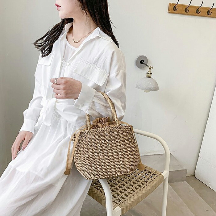 楽天市場】かごバッグ レディース カゴバック ハンドバッグ かご編み