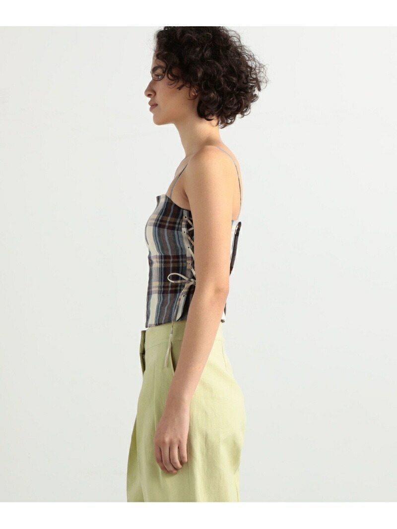 楽天市場】【SALE／30%OFF】サマーチェック レースアップビスチェ