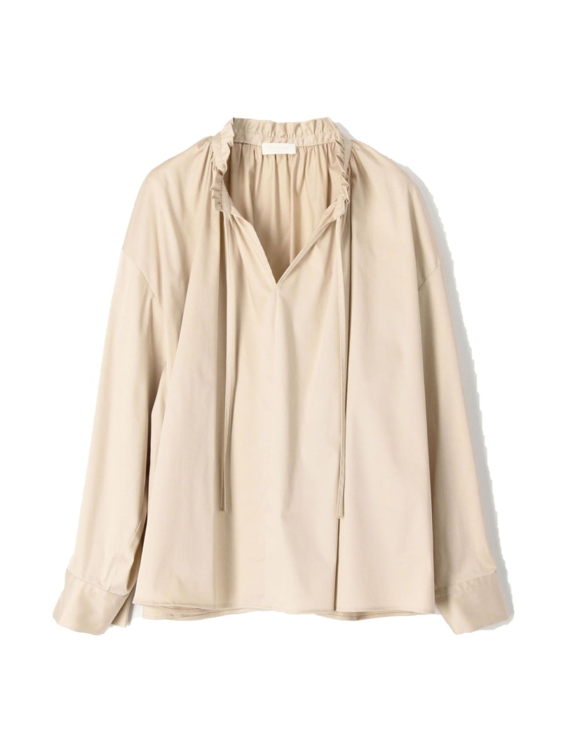 楽天市場】【SALE／60%OFF】ハイカウントサテン ネックフリルブラウス