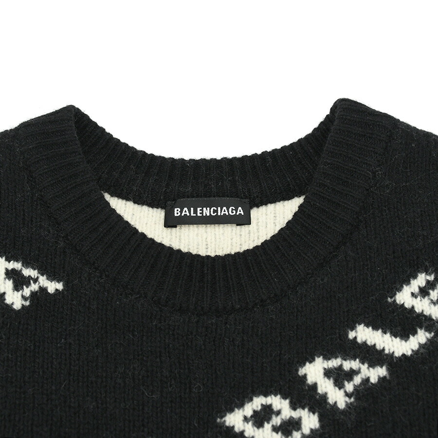 楽天市場】バレンシアガ BALENCIAGA 総柄ロゴ ニット セーター クルー
