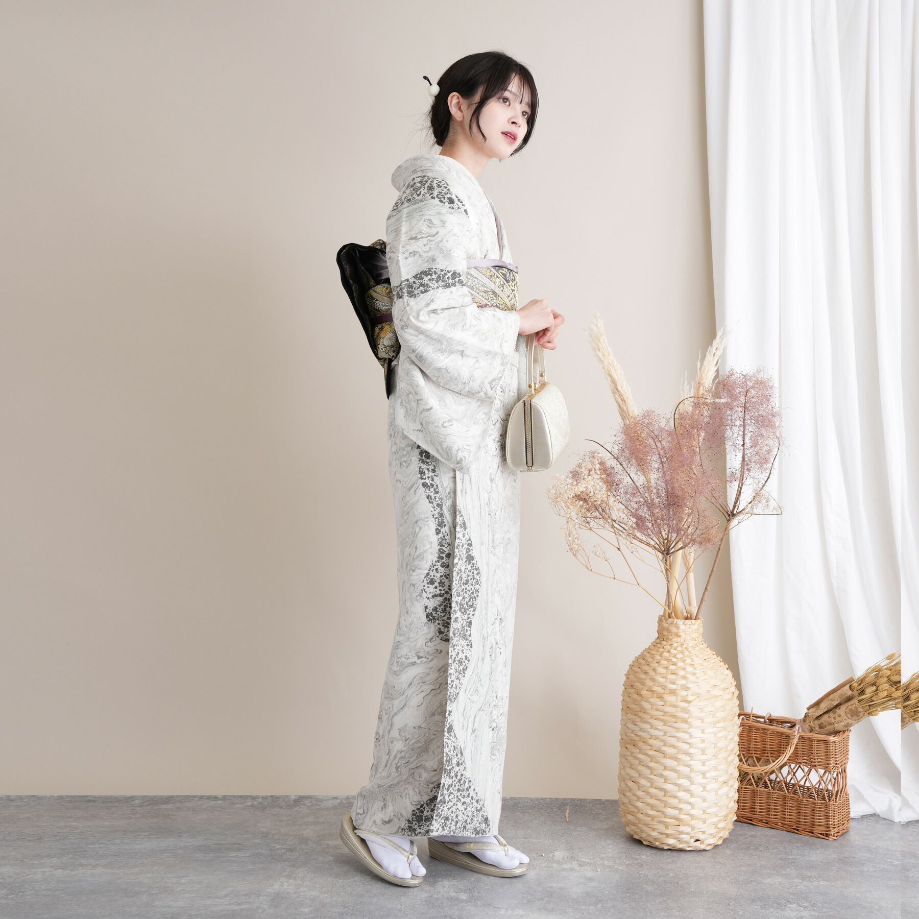 楽天市場】【レンタル】附下訪問着20点セット 墨流し 卒業式 食事会