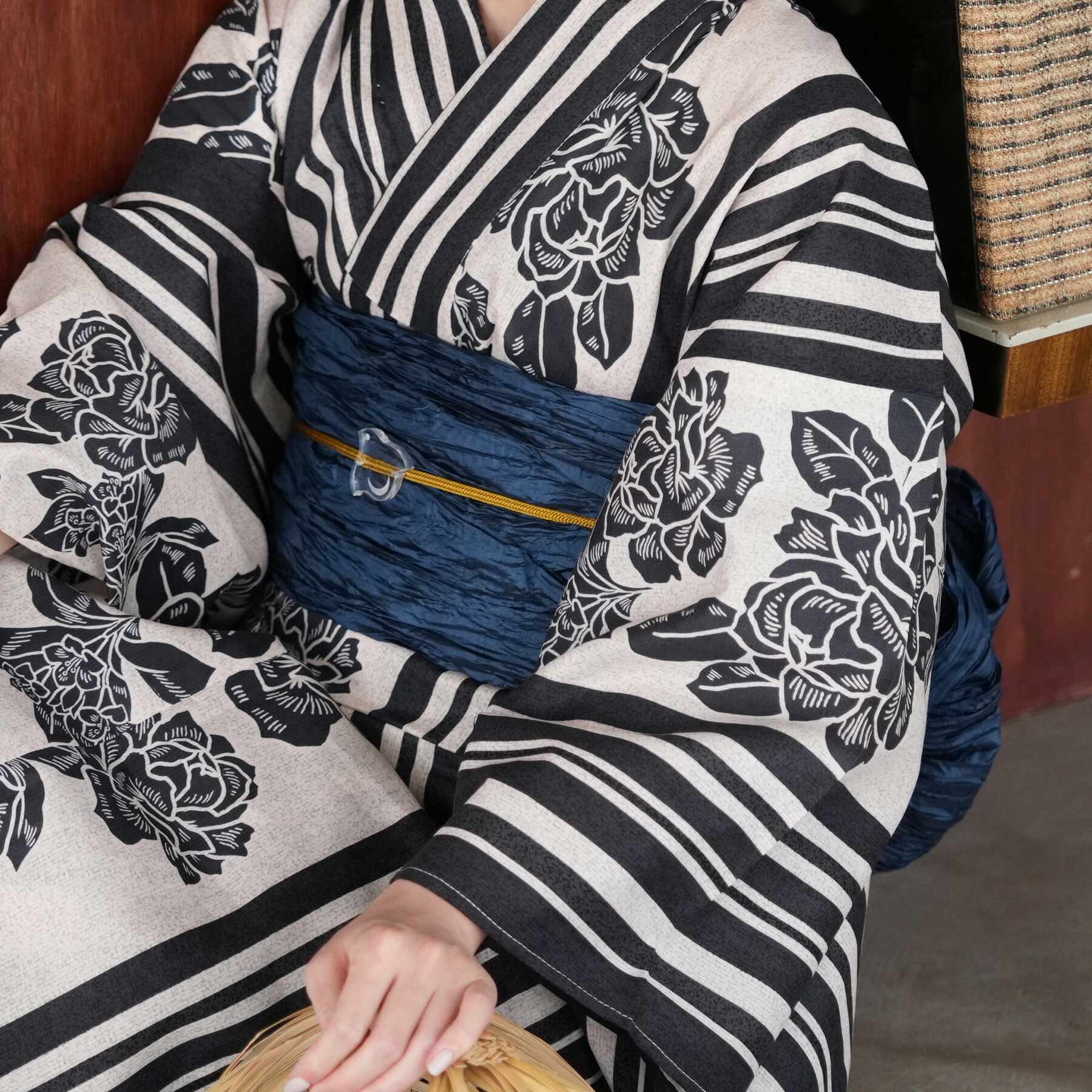 楽天市場】【ニコアンティーク 高級変わり織 浴衣3点セット 大正浪漫