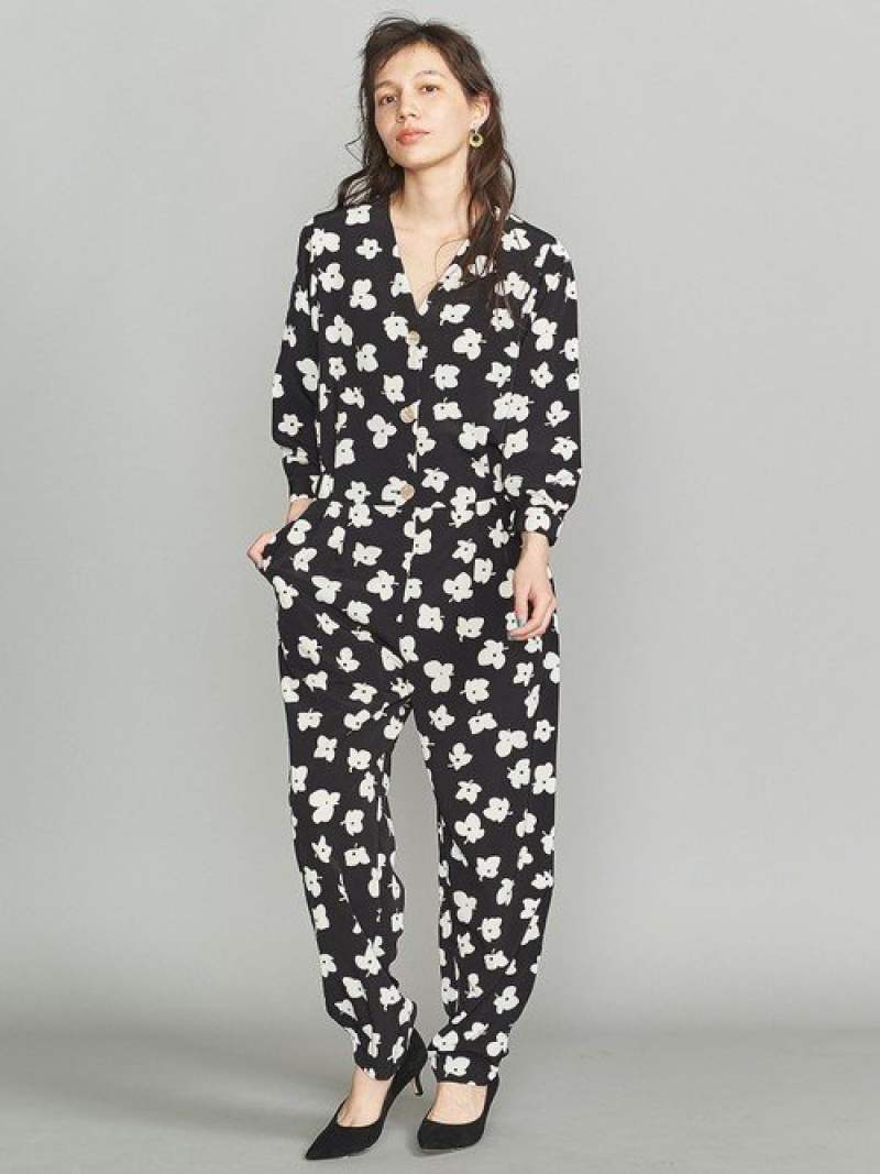 楽天市場】【SALE／85%OFF】BYレトロフラワーVネックジャンプスーツ