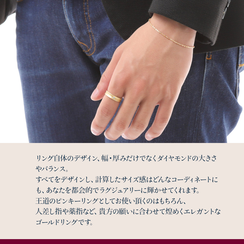 楽天市場】VJ 【 ブイジェイ 】 18金 リング メンズ ダイヤモンド 18k