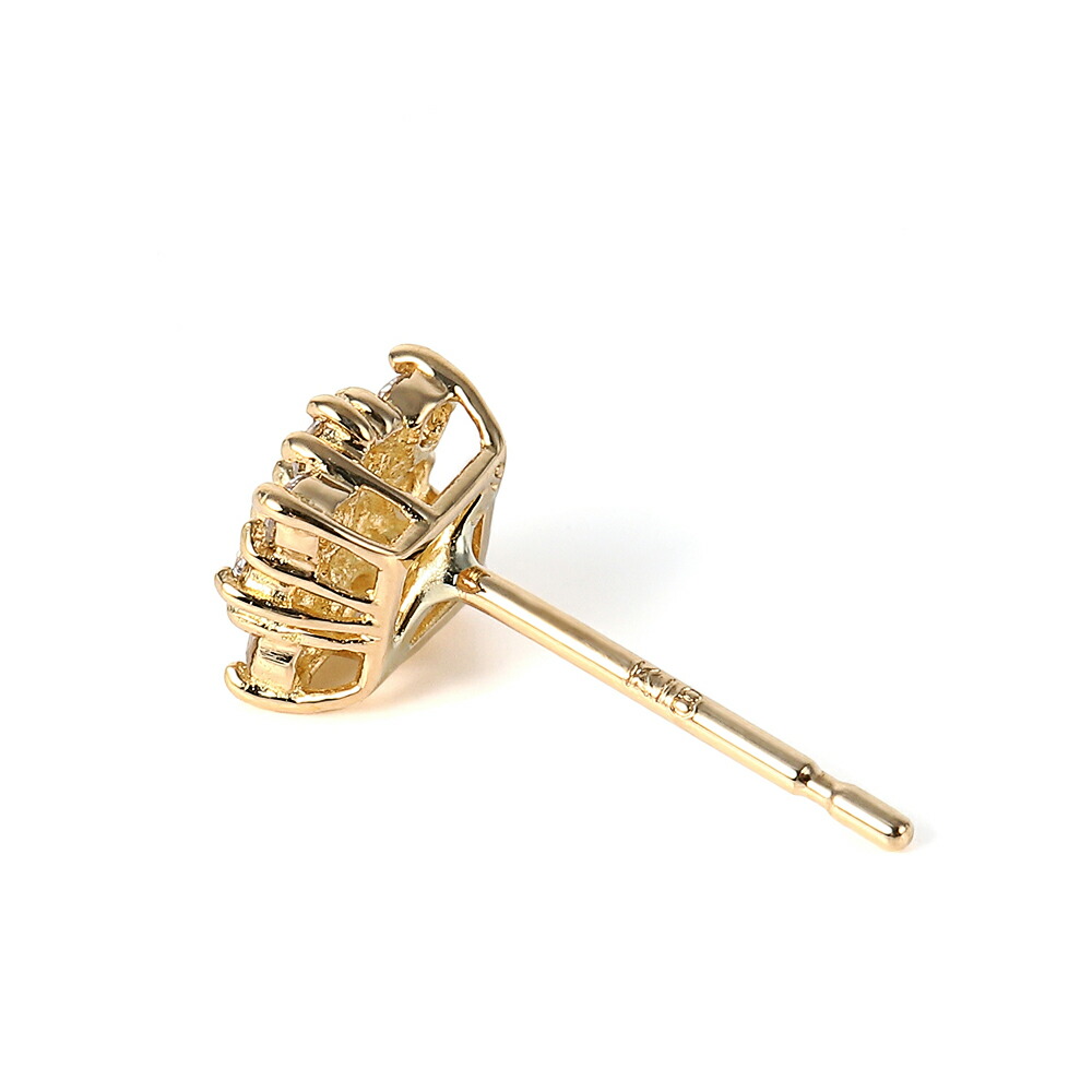 楽天市場】18金 ダイヤモンド メンズ ピアス 18k イエローゴールド