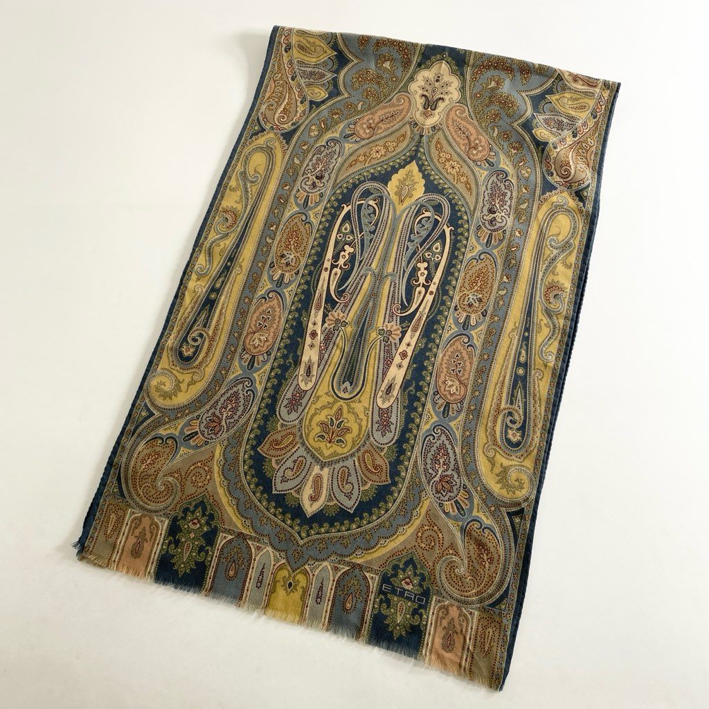 楽天市場】イタリア製 ETRO エトロ ストール マフラー ペイズリー柄