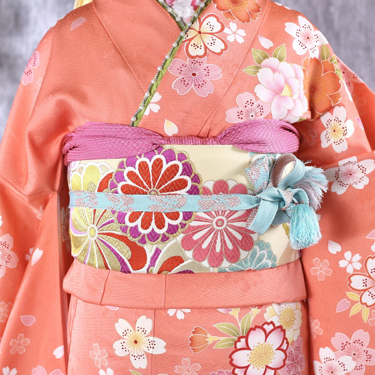 楽天市場】【中古】振袖 7点フルセット Lサイズ 振袖セット 振袖フル