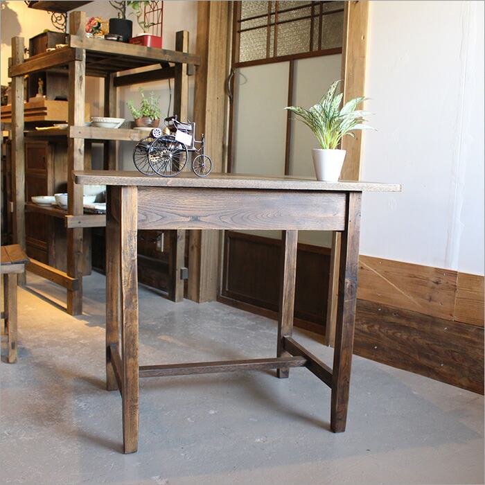 楽天市場】【1点モノ】古民具 ワークデスクとチェアのセット W90cm