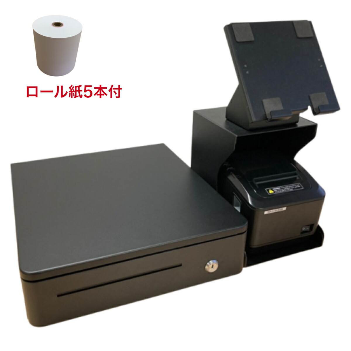 Squareレジスター キャッシュドロワー・レシートプリンター付きロール