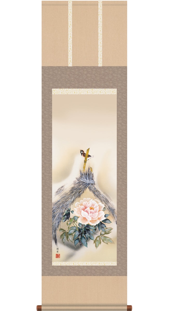 楽天市場】掛け軸 牡丹の通販