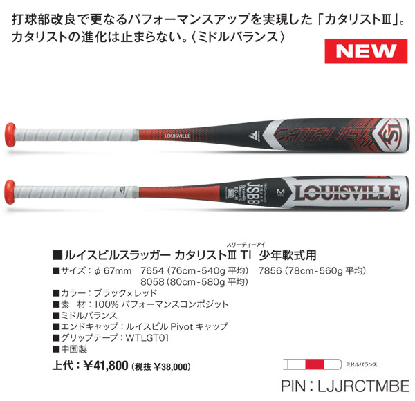 楽天市場】2025ルイスビルスラッガー 少年軟式用カタリスト III TI