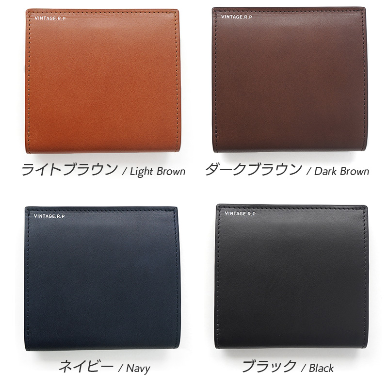 楽天市場】財布 メンズ 二つ折り 本革 スリム Vintage Revival