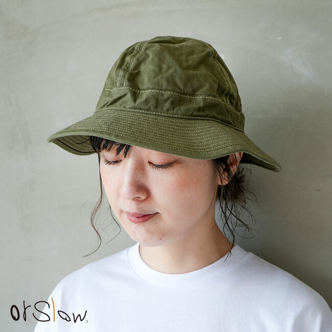楽天市場】[03--001-16A]orSlow(オアスロウ) US ARMY HAT HERRINGBONE