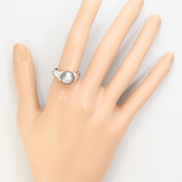 楽天市場】K14 14金 WG ホワイトゴールド リング 指輪 14号 パール