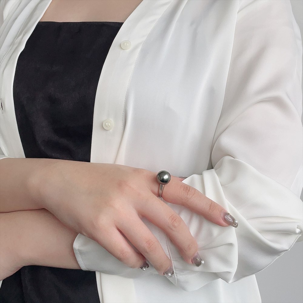 楽天市場】《Tahitian+》 タヒチ黒蝶真珠 リング 11mmUP PT900 パール