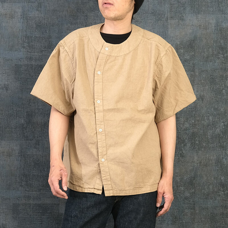 楽天市場】フランスタイプ ファーマーズシャツ 半袖 染め JS209YD