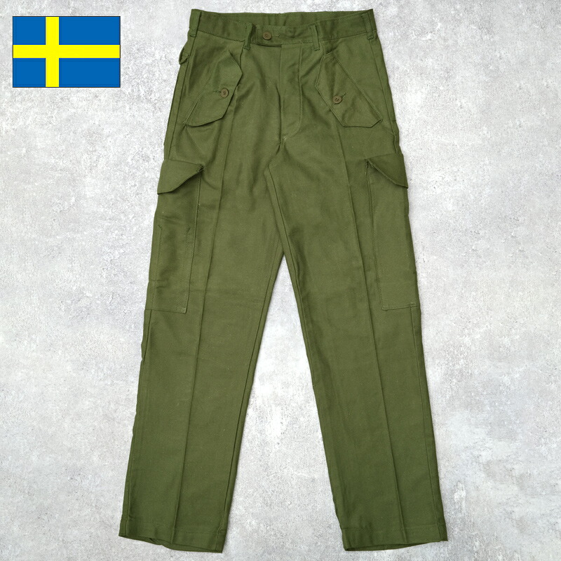 楽天市場】スウェーデン軍 M59 ワークカーゴパンツ グリーン コットン