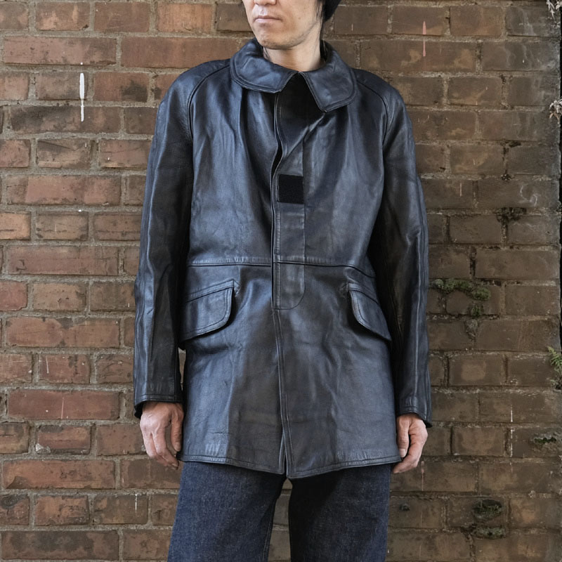 楽天市場】フランス軍 ファイヤーマン レザーコート ボタンタイプ