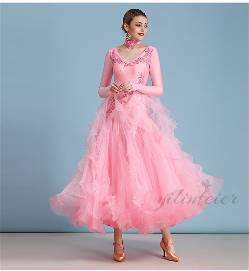 楽天市場】社交ダンスドレス 社交ダンス練習着 フロント付き長袖