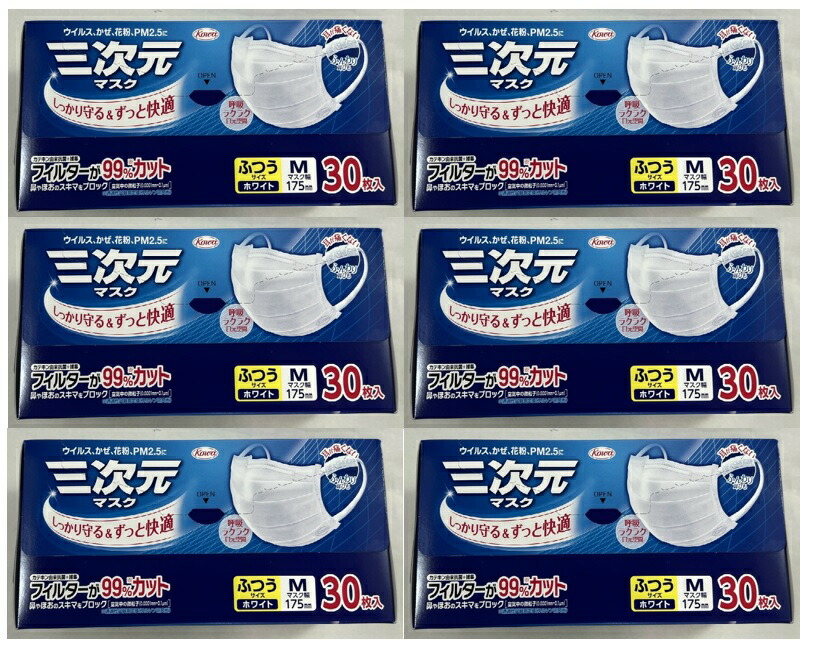 楽天市場】【30枚入×6箱セット送料込】興和 三次元マスク ふつうサイズ