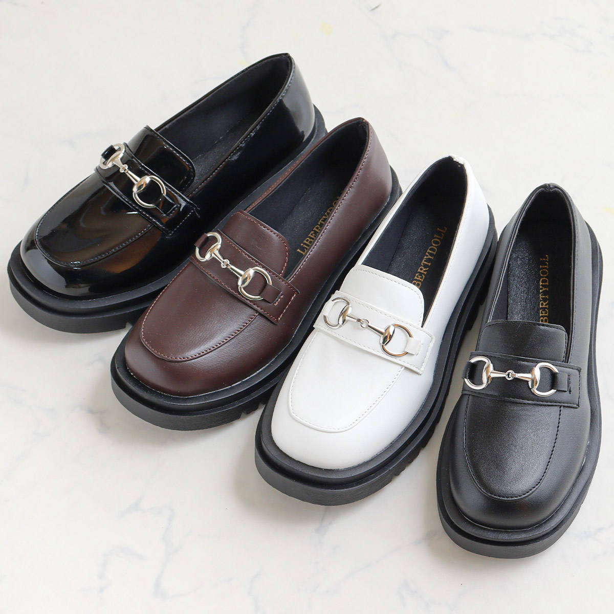 楽天市場】ローファー レディース 厚底 5cmヒール 美脚 ビット 疲れ