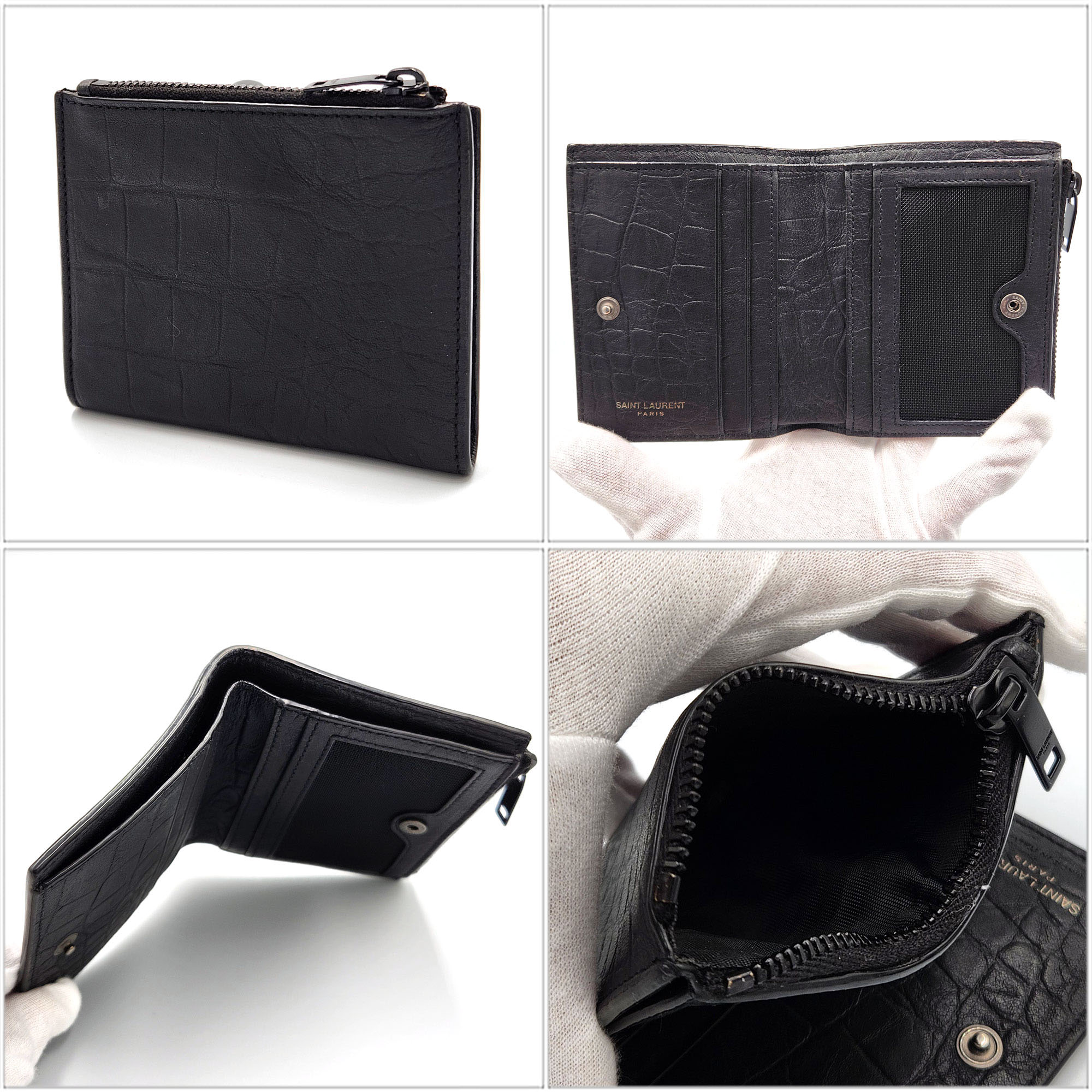 楽天市場】サンローラン SAINT LAURENT 二つ折り コンパクトウォレット