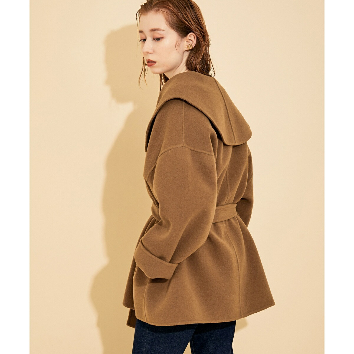 楽天市場】＜ハーフ丈＞ショールカラーリバーコート／マドモアゼル