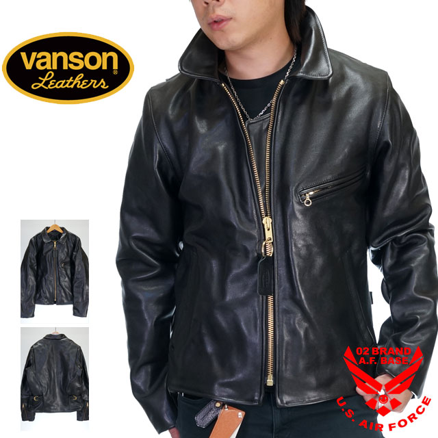 楽天市場】バンソン ENF シングルライダースジャケット 襟付き 革