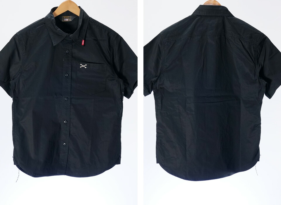 楽天市場】バンソン ワンポイント クロスボーン刺繍 ツイル 半袖ワーク