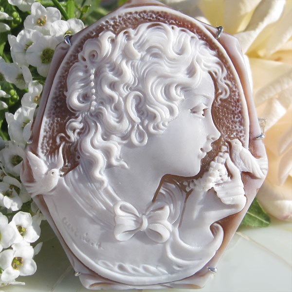 楽天市場】サルドニクス カメオブローチ（ジュエリー・アクセサリー