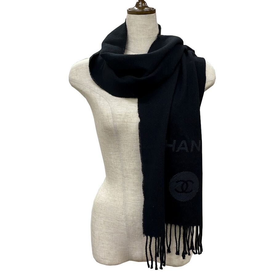 楽天市場】【新品】CHANEL シャネル マフラー カシミヤマフラー ロゴ