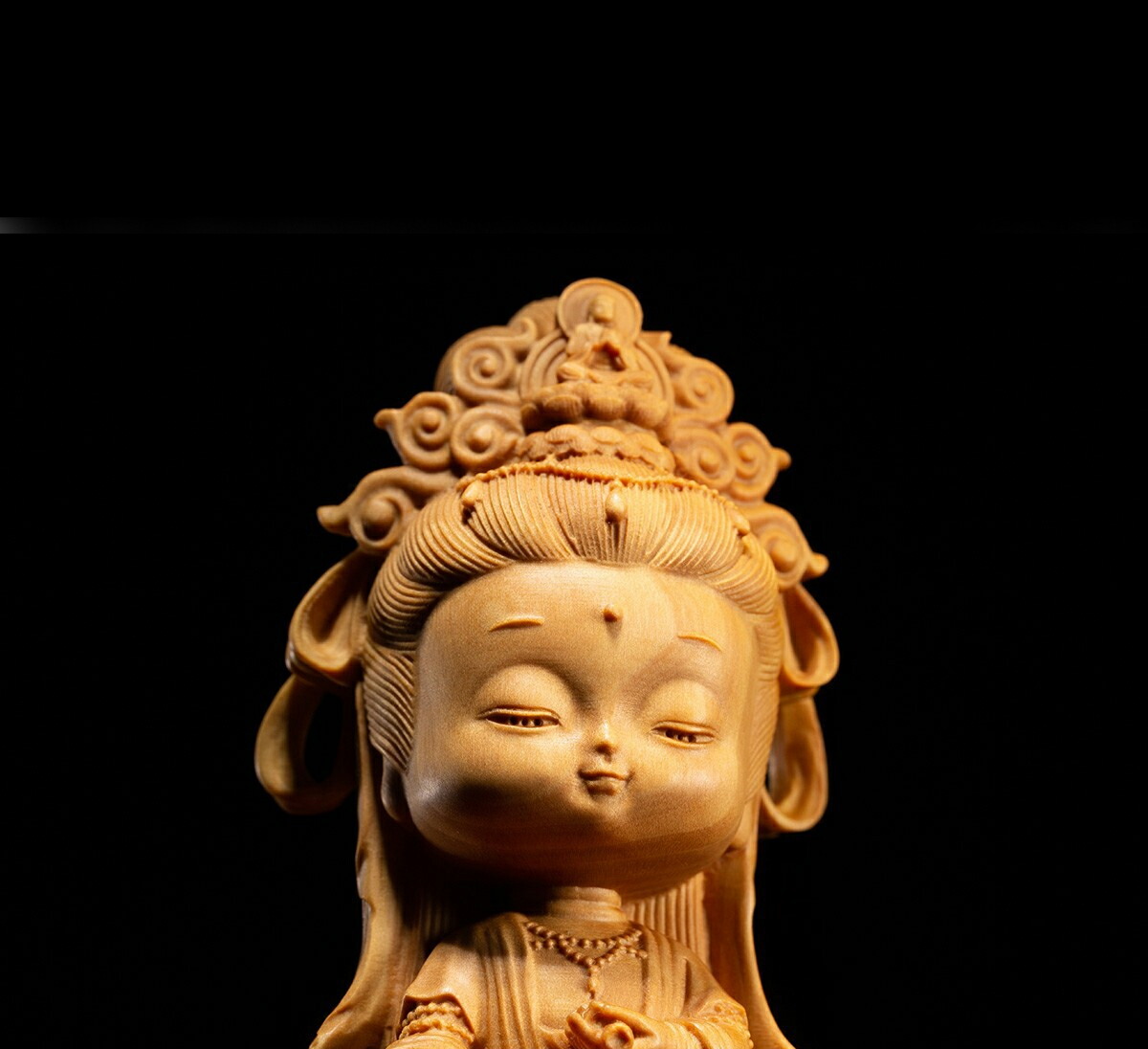天然木 彫刻 観音像 流木造り レリーフ 木彫り 仏像 高さ36.5cm 楽天