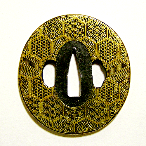 TU-10213 [ 亀甲紋金象嵌鍔 ]