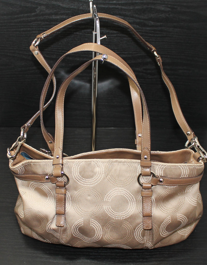 Coach Purse: 16366 Gold Dotted Madison Shoulder Bag