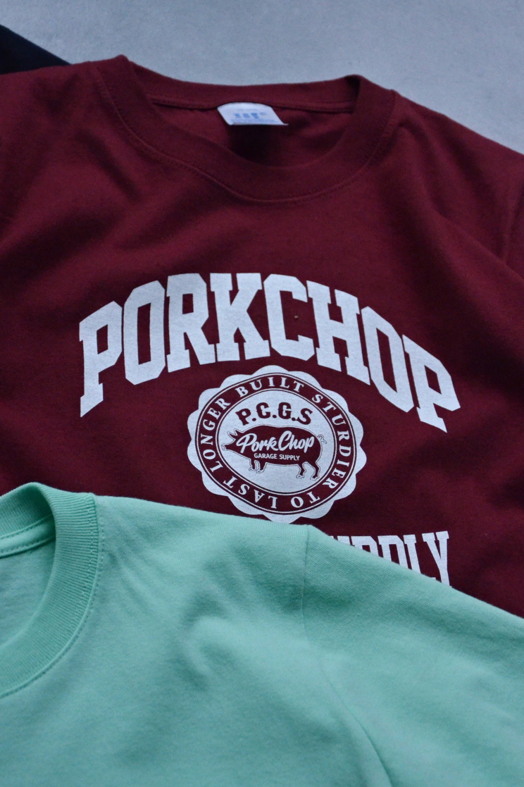 PORKCHOP | 2nd COLLEGE TEE for Kids - Navy ポークチョップ キッズT