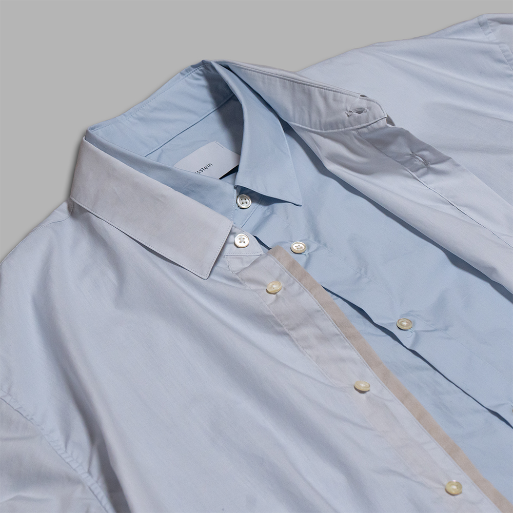 ssstein / Oversized Layered Shirt (Off Blue) | twelve