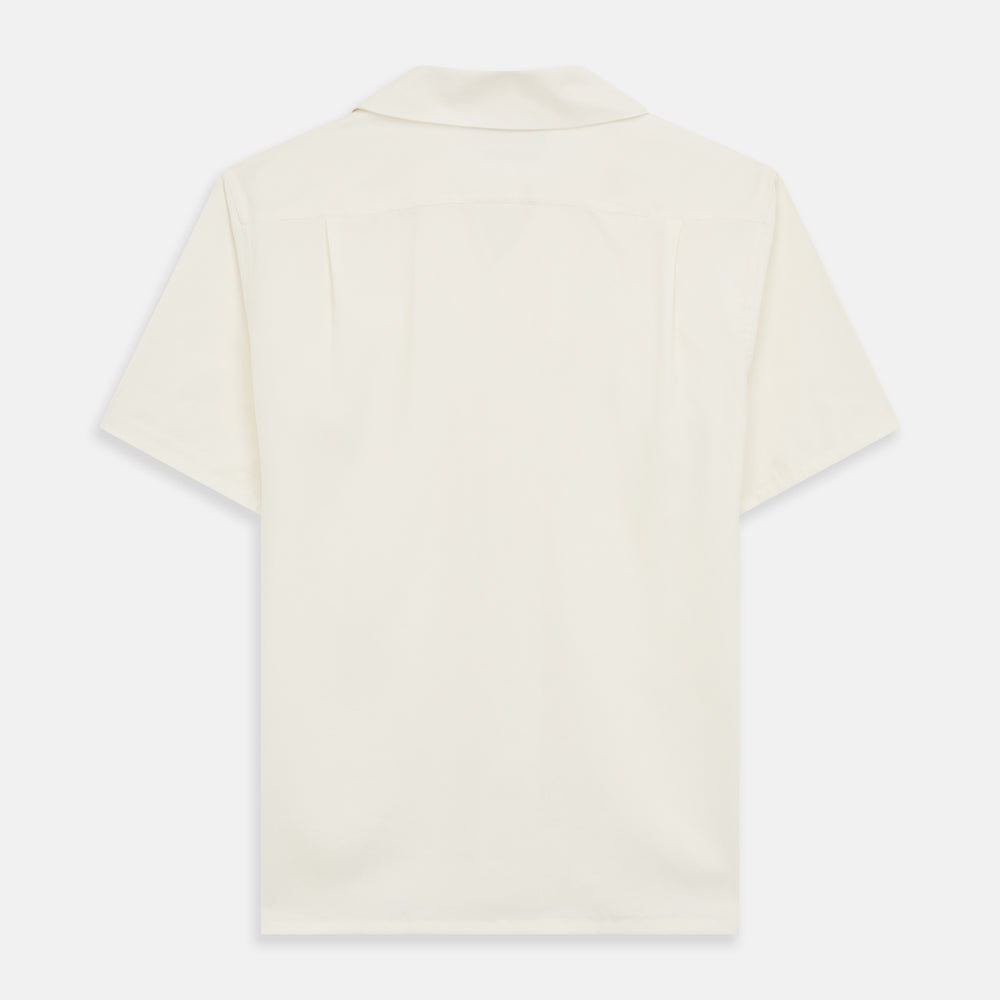 Cream Silk Phillips Shirt with Revere Collar | Turnbull & Asser