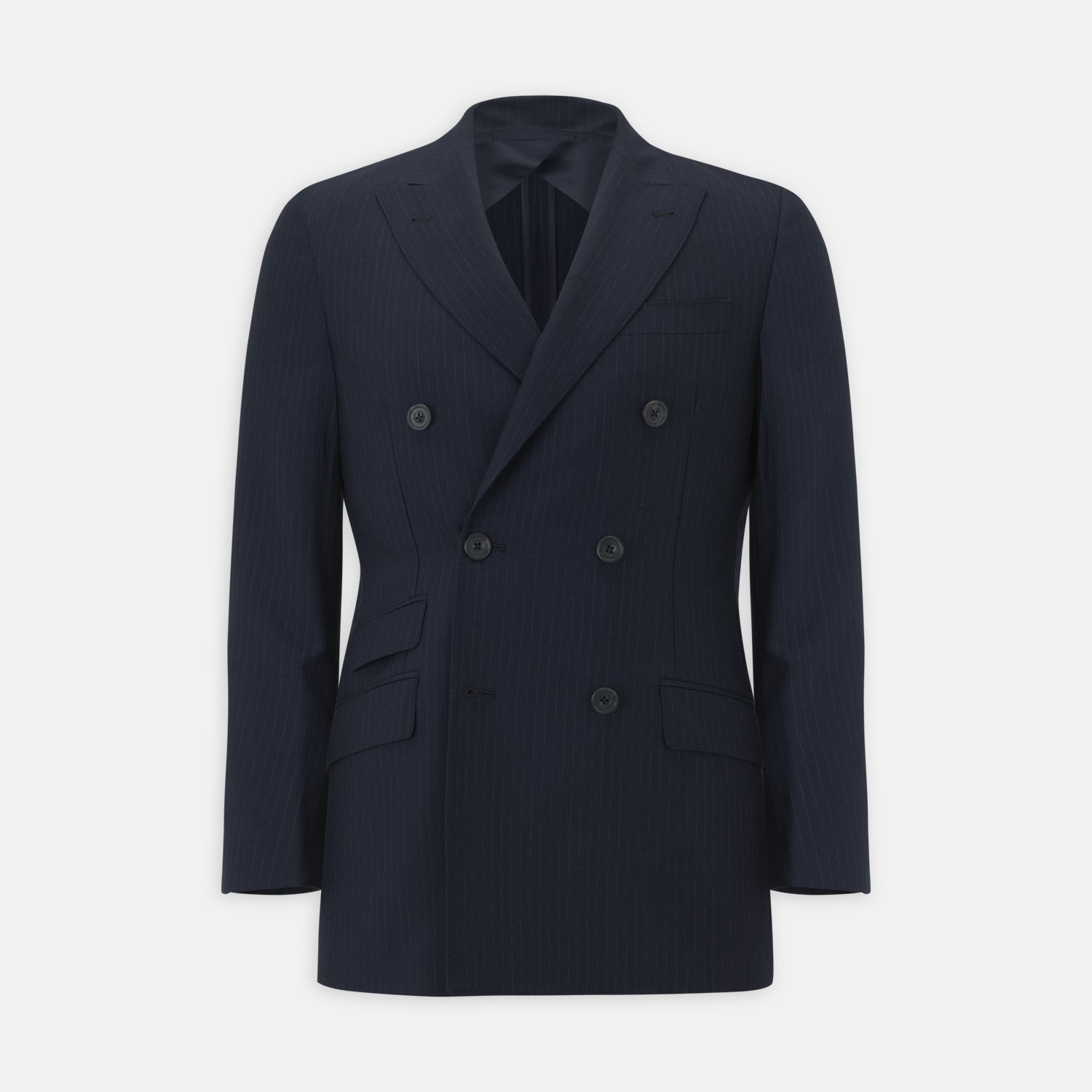 Navy Wool Pinstripe Double-Breasted Jacket – Turnbull & Asser US