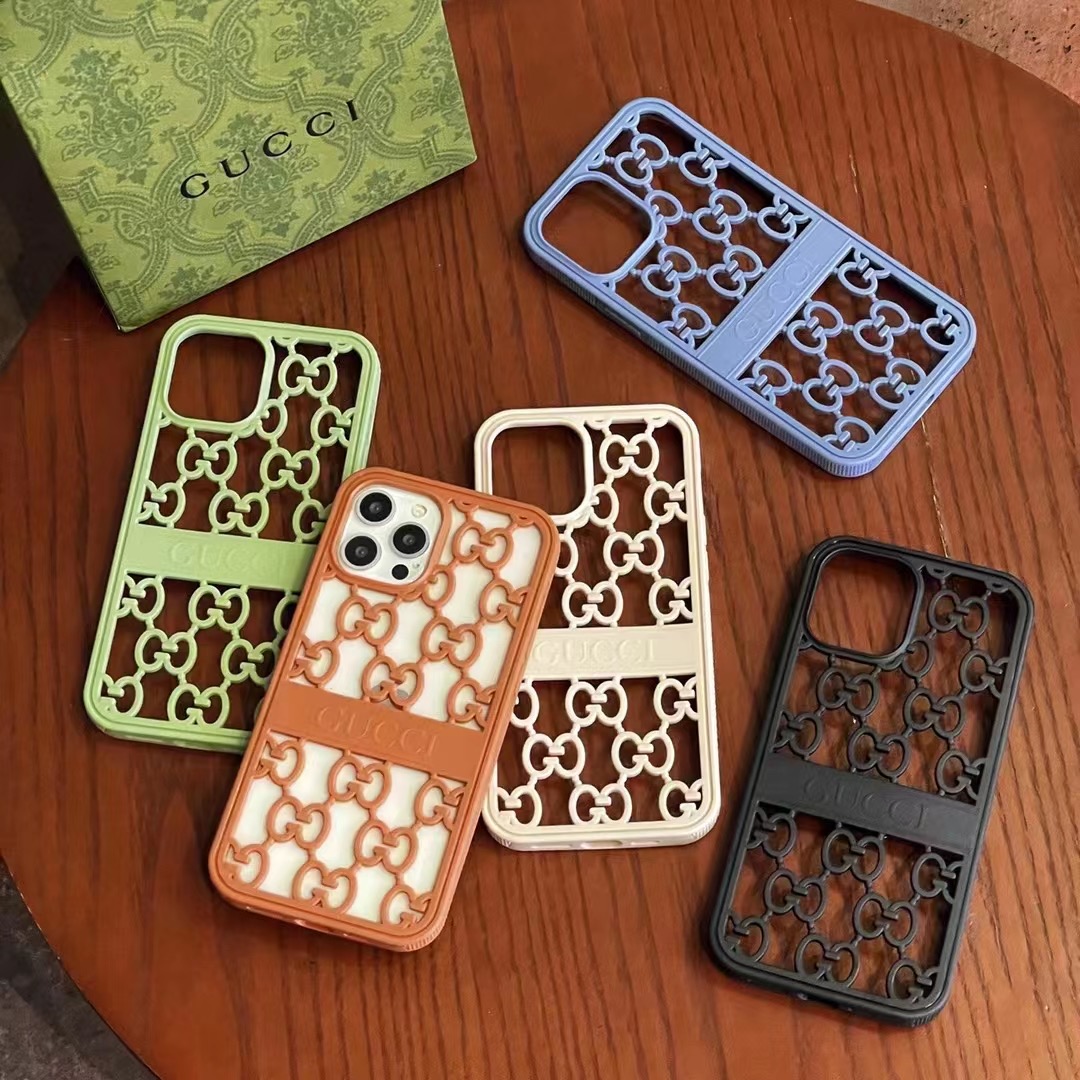Gucci Case iPhone 14 13 12 11 Pro Max Case Hollow | uCaseSpot