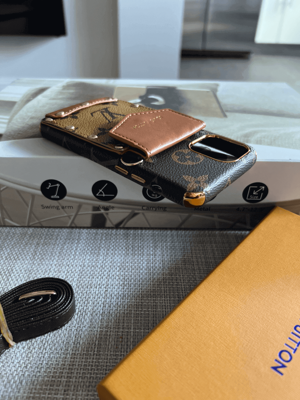 LV Crossbody Phone Case iPhone 11 12 13 14 15 Pro Max Plus