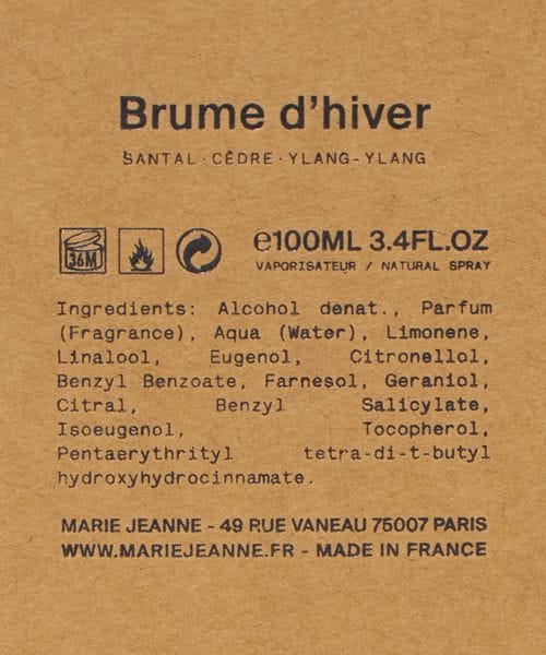 MARIEJEANNE＞BRUME D HIVER/ルームミスト