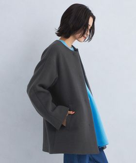 SENTDALE WOOL セントデールウール ノーカラー ミドル コート