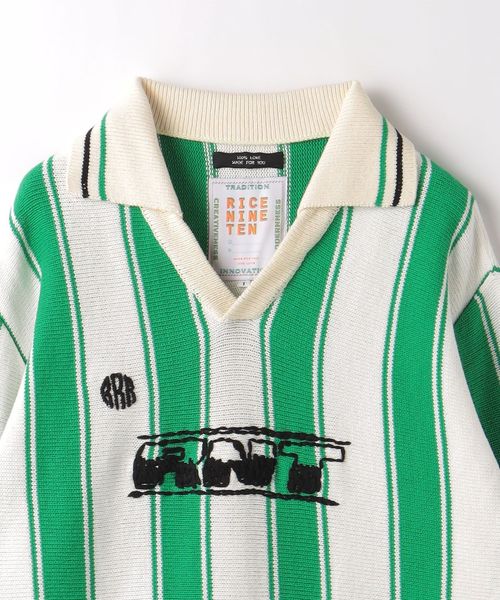 RICE NINE TEN＞ ニット ロングスリーブ サッカー ジャージー