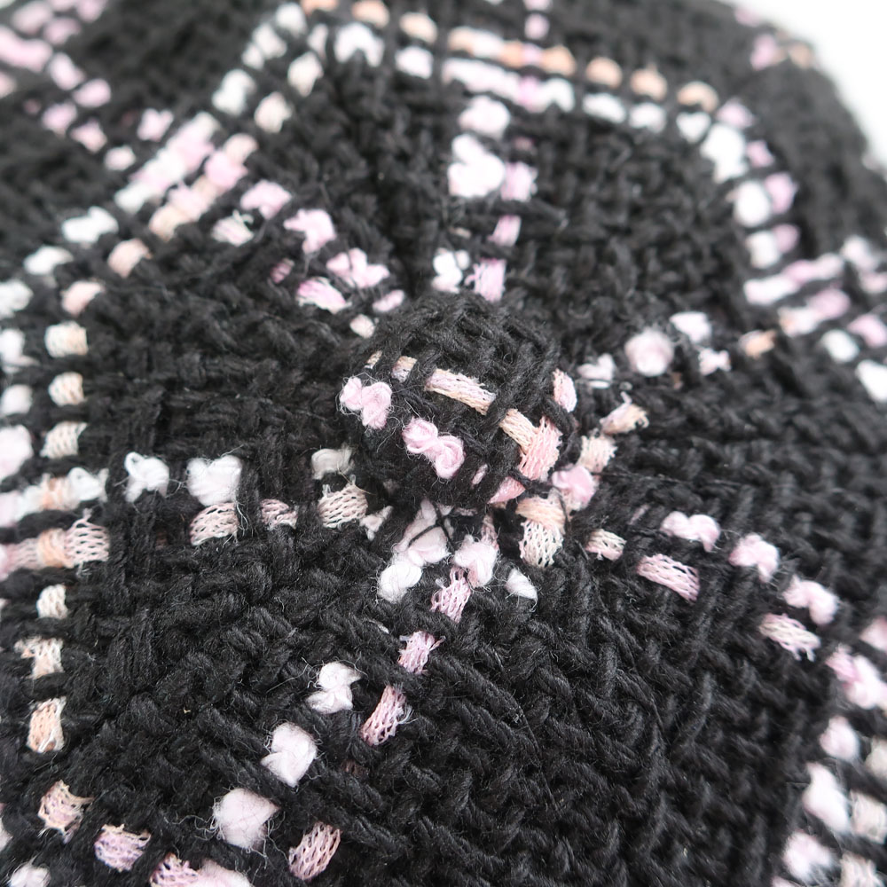 天白】【CHANEL】シャネル キャップ ツイード 帽子 ココマーク