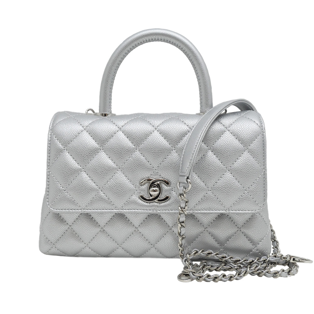 名東】【CHANEL】シャネル ココハンドルXS チェーンショルダーバッグ