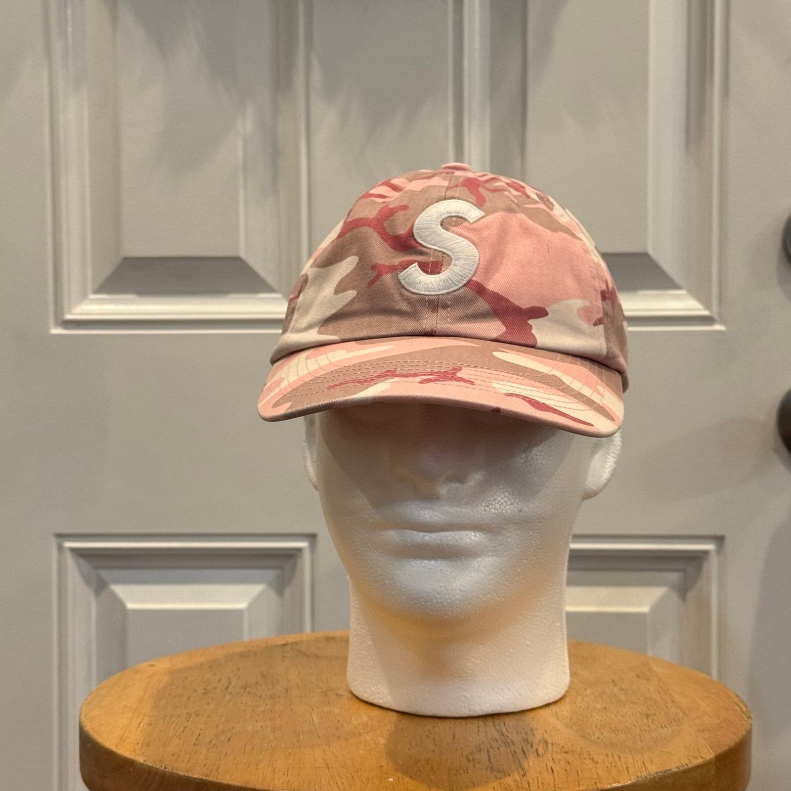 Supreme Pigment Coated S Logo 6-Panel Pink Camo Cap SS25 Brand New
