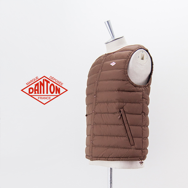 DANTON ダントン メンズ クルーネック インナーダウンベスト［DT