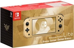 Nintendo Switch Lite Console, 32GB Hyrule Ed. Gold, (No DLC) Boxed