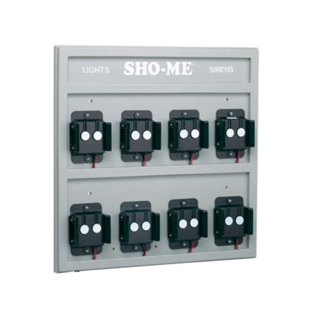 Sho-Me LED Rechargeable Flashlight 8 Pack With Wall Rack Charger