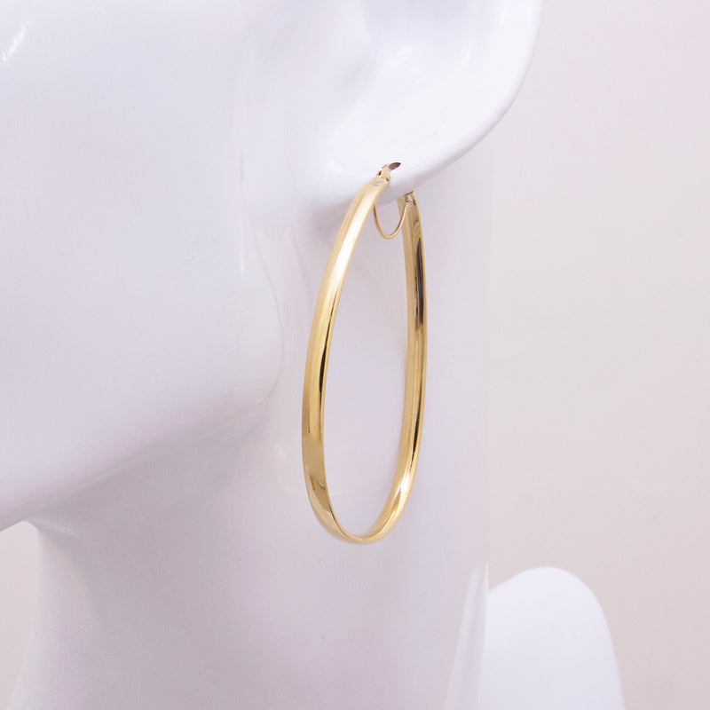 UNOAERRE K18イエローゴールドデザインフープピアス 29466 | UNOAERRE